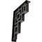 Ekena Millwork Eris Wrought Iron Bracket, (Triple center brace), Antiqued Silver 2"W x 10"D x 12"H BKTM02X10X12TERASV - alternate 1